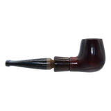 Cachimbo De Madeira Elite Luxo Reto Piteira De Resina