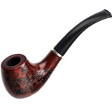 Cachimbo Madeira Esculpida Com Filtro 9mm Carvão Aditivado