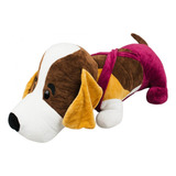 Cachorro Beagle Em Pelúcia Com Macacão 45 Cm Cor Colorido