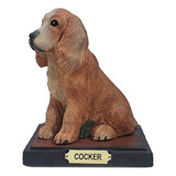 Cachorro Cão Escultura Estatueta Enfeite Resina
