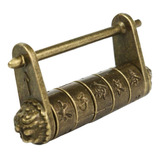 Cadeado De Bloqueio De Senha De Metal Antigo Antigo Estilo C