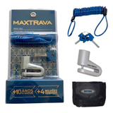 Cadeado Trava De Disco De Freio Maxtrava Cabo/bolsa 5,5mm
