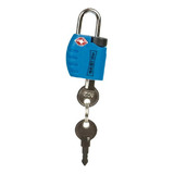 Cadeado Tsa Lock  Com Chave Sestini Pequeno Ref 081092-2 Cor Azul