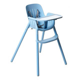 Cadeira Alimentação Infantil Bebê Bandeja Lavável Burigotto Cor Azul