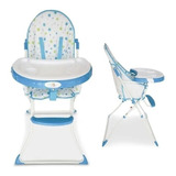 Cadeira Alta Dobravel Alimentação Bebê Flash Baby Style Cor Azul