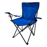 Cadeira Camping Pesca Azul Dobrável Porta Copo + Bolsa
