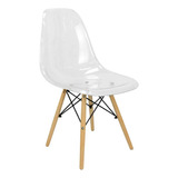 Cadeira Charles Eames Wood Design Eiffel Transparente Acrili Cor Da Estrutura Da Cadeira Madeira Desenho Do Tecido Liso