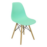 Cadeira Charles Eames Wood Design Eiffel Varias Cores Cor Da Estrutura Da Cadeira $$$ Cor Do Assento Verde-claro Desenho Do Tecido -