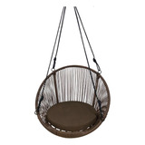 Cadeira De Balanço De Pendurar No Teto Decoração De Sacadas Cor Marrom