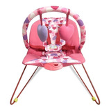 Cadeira De Balanço Para Bebê Baby Style Repouseira Lite Corações Rosa