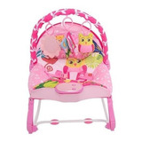 Cadeira De Balanço Para Bebê Dican Coruja Rosa