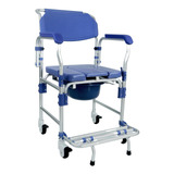 Cadeira De Banho Cadeirante Dobrável D60 Aluminio Dellamed
