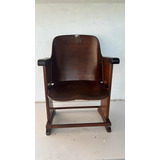 Cadeira De Cinema Em Madeira Maciça Antiga