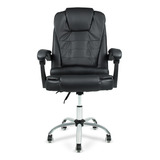 Cadeira De Escritório Best Chair Confort Cpb Ergonômica Preta Com Estofado De Couro Sintético