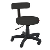 Cadeira De Escritório Shop Cadeiras Mocho Giratória Couríssimo Preta Com Estofado Do Couro