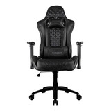 Cadeira De Escritório Thunderx3 Tgc12 Black Com Estofado Do Couro Sintético