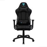 Cadeira De Escritório Timberflex Thunderx3 Ec3 Gamer Ergonômica Preta Com Estofado De Couro Sintético