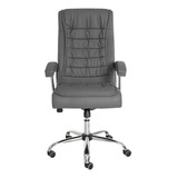 Cadeira De Escritório Waw Design Big Monique Molas Ensacadas Ergonômica Cinza Com Estofado De Couro Sintético