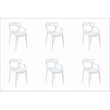 Cadeira De Jantar Allegra Rivatti Kit 6 Unidades Cor Branco
