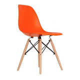 Cadeira De Jantar Empório Tiffany Eames Dsw Madera, Estrutura De Cor Laranja, 1 Unidade