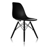 Cadeira De Jantar Empório Tiffany Eames Dsw Madera, Estrutura De Cor Preto Black Pé Preto, 2 Unidade
