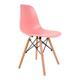Cadeira De Jantar Empório Tiffany Eames Dsw Madera, Estrutura De Cor Rosa, 1 Unidade
