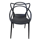 Cadeira De Jantar Top Chairs Allegra Estrutura De Cor Preto Y Assento Negro X 10 Unidades