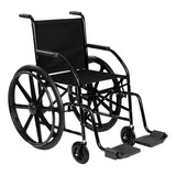 Cadeira De Rodas Cds Preta Roda Com Pneus Maciço Até 90kg