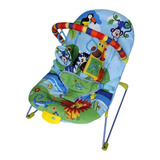Cadeira Descanso Musical Vibratória Soft Colorbaby Cor Azul
