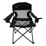Cadeira Dobrável Fresno Preta Camping Pesca Ntk + Bolsa