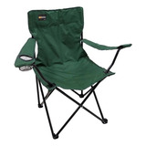 Cadeira Dobrável Nautika Camping Praia Resistente C/ Bolsa Cor Verde
