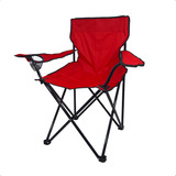 Cadeira Dobrável Oasis Neoblue Vermelha Suporta 120kg - Portátil, Com Apoio De Braço E Porta-copos - Ideal Para Camping E Piqueniques C/ Bolsa De Transporte