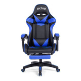 Cadeira Ergonômica Pctop Racer 1006 Gamer Preta E Azul 