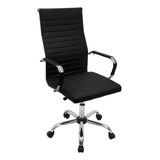 Cadeira Escritório Esteirinha Boston Presidente Giratória Charles Eames Secretária Ergonômica Com Estofado Home Office Reunião Escritório Preta Preto