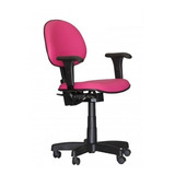 Cadeira Escritório Executiva Ergonômica Braços Nr17 Rosa
