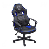 Cadeira Escritório Gamer Pcyes Racer Master Sti Preto/azul