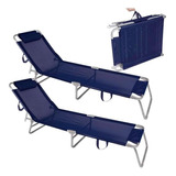 Cadeira Espreguiçadeira Alumínio Dobrável Kit 2 Unidades Mor