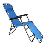 Cadeira Espreguicadeira Azul Gravidade Zero Reclinavel Luxo