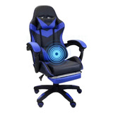 Cadeira Gamer Azul Ergonômica Para Escritório