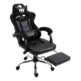 Cadeira Gamer Fox Nordic Confort Preto Apoio Para Os Pés