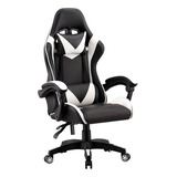 Cadeira Gamer Para Escritório Estofado E Assento De Couro