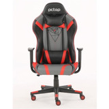 Cadeira Gamer Pctop Em Couro Spider Vermelha X-2577 Com Nf