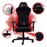 Cadeira Gamer Reclinável Estofada Vermelho E Preto - Pcyes