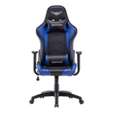 Cadeira Gamer Strike Racing 2 Com Almofadas Santino Azul