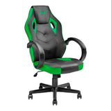 Cadeira Gamer Tongea Ga160 Warrior Verde/preto Multilaser Cor Preto/verde Material Do Estofamento Couro Sintético