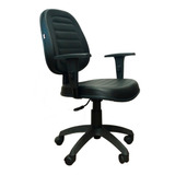 Cadeira Giratória Executiva Premium Couríssimo Preto
