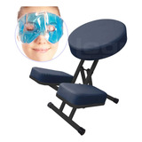 Cadeira Kneeling Chair Postural, Meditação Máscara Gel Olhos