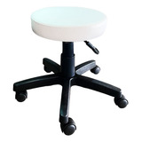 Cadeira Mocho Clinica Estética Massagista Cor Branco