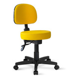 Cadeira Mocho Palmi Giratória Back Cor Amarelo