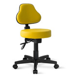 Cadeira Mocho Sapri Giratória Back Cor Amarelo